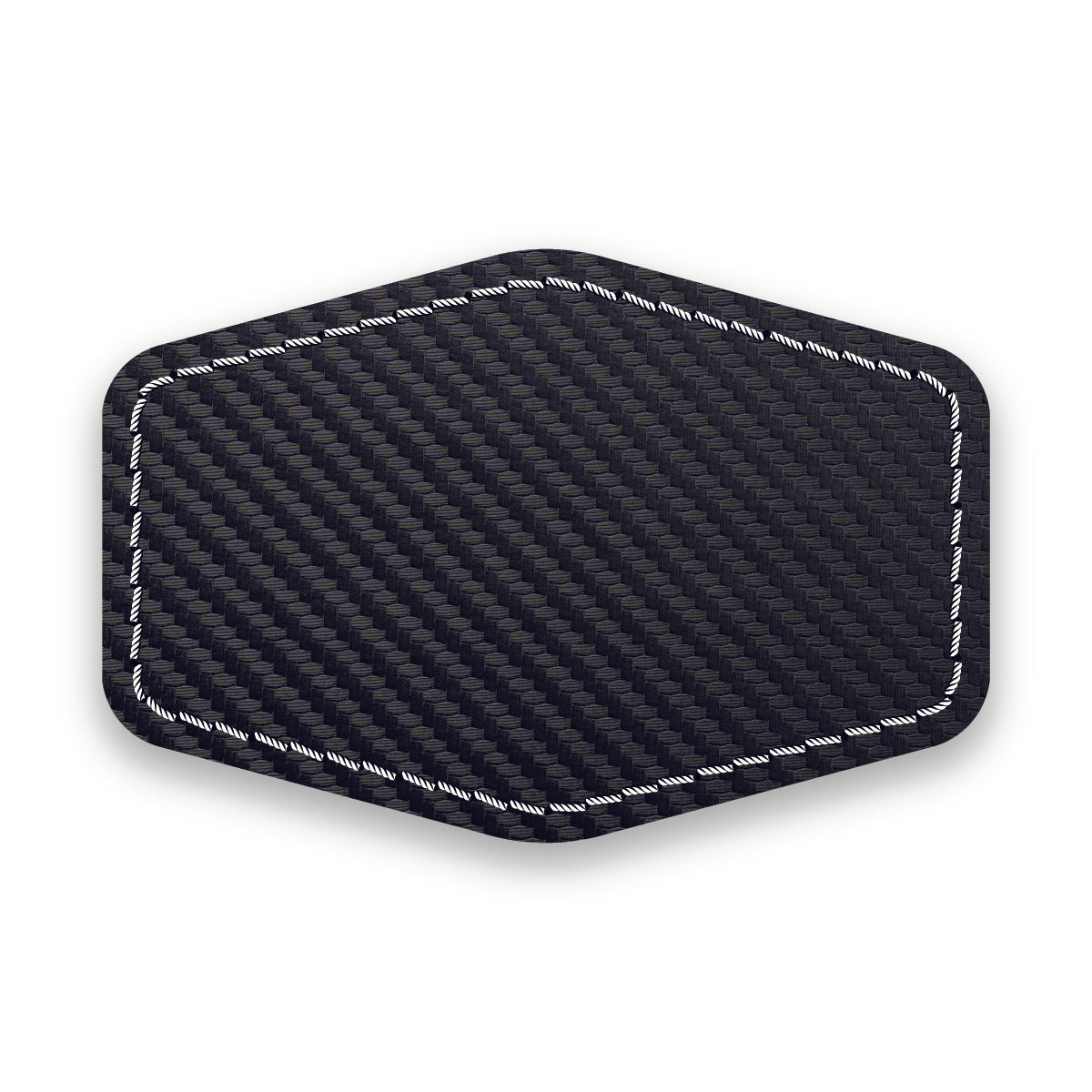 CARBON FIBER BLACK/WHITE-HYDBOND UVSTAK™ BLANK PATCHES WITH ADHESIVE