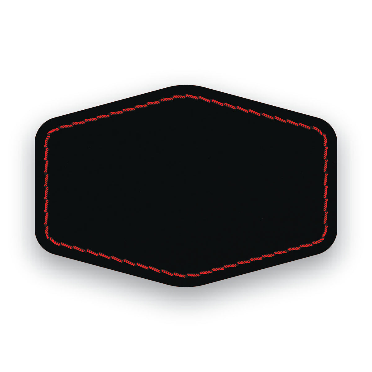 MATTE BLACK/RED-HYDBOND UVSTAK™ BLANK PATCHES WITH ADHESIVE