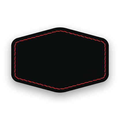 MATTE BLACK/RED-HYDBOND UVSTAK™ BLANK PATCHES WITH ADHESIVE