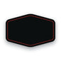 MATTE BLACK/RED-HYDBOND UVSTAK™ BLANK PATCHES WITH ADHESIVE