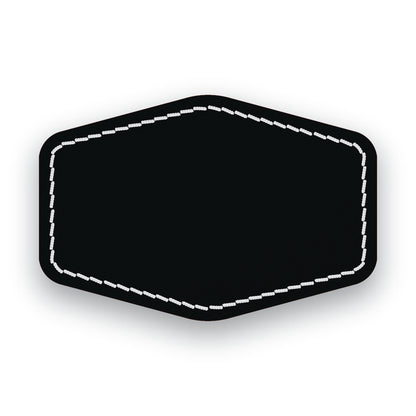 MATTE BLACK/WHITE-HYDBOND UVSTAK™ BLANK PATCHES WITH ADHESIVE