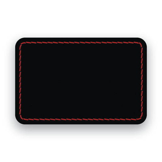 MATTE BLACK/RED-HYDBOND UVSTAK™ BLANK PATCHES WITH ADHESIVE