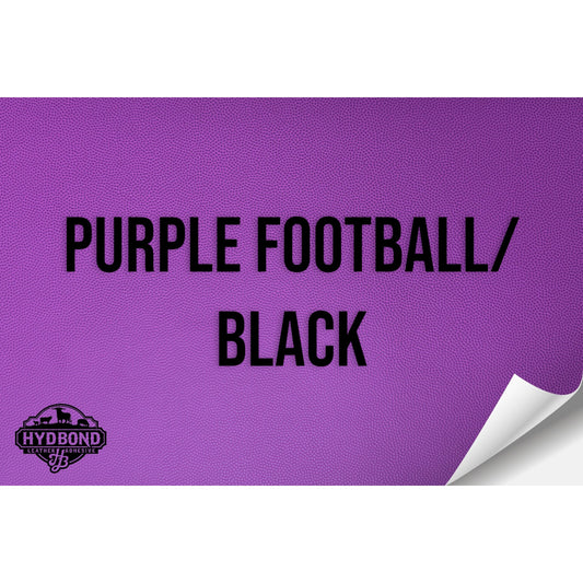 PURPLE FOOTBALL/BLACK WITH ADHESIVE HYDBOND LEATHERETTE SHEET (12"x24") ULTRAHYD®