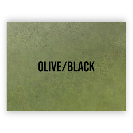 OLIVE/BLACK HYDBOND LEATHERETTE SHEET (12"x24")