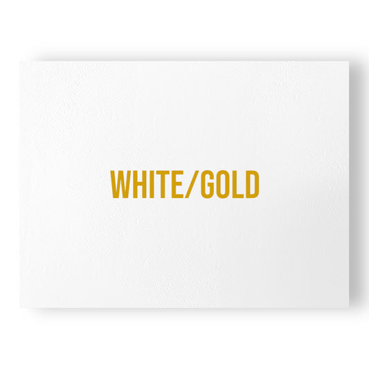 WHITE/GOLD HYDBOND LEATHERETTE SHEET (12"x24")