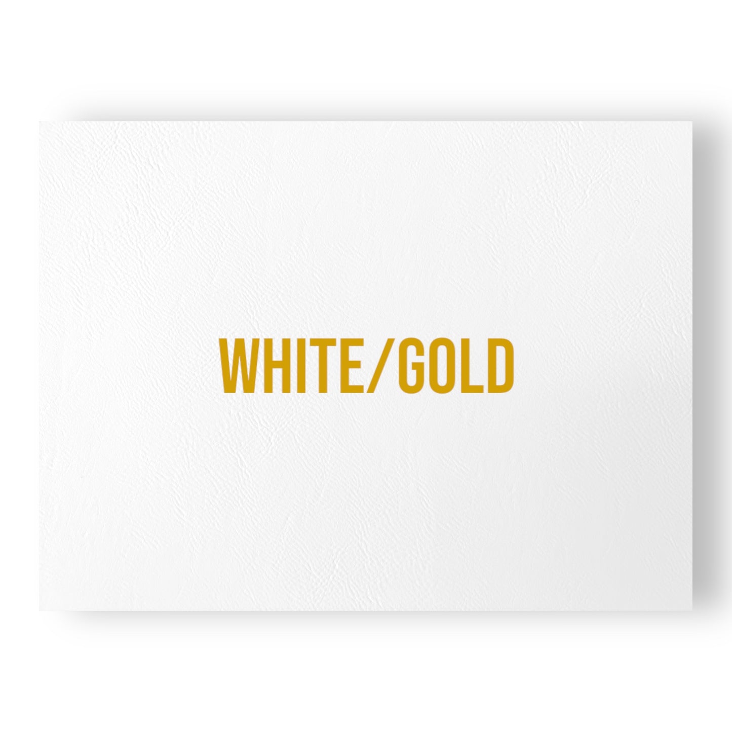 WHITE/GOLD HYDBOND LEATHERETTE SHEET (12"x24")