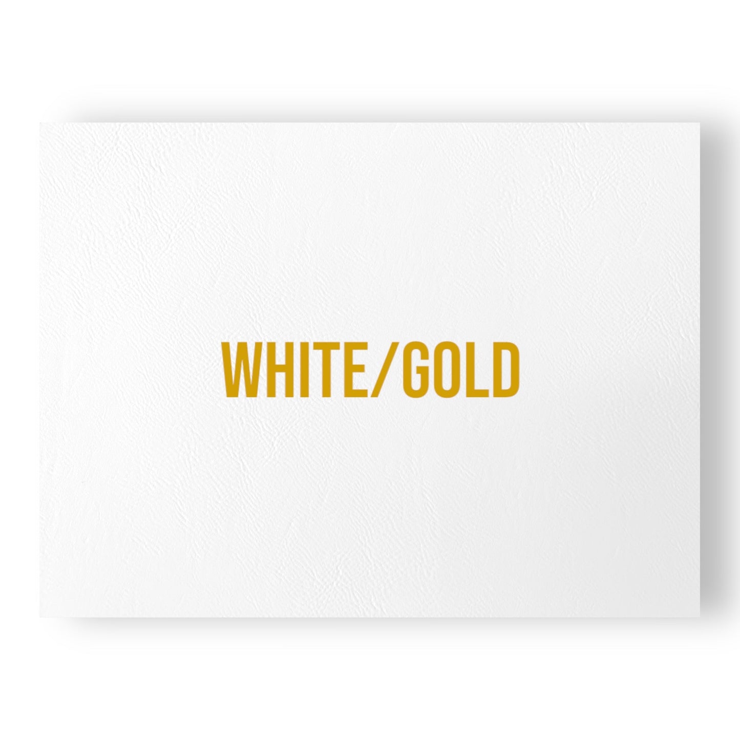 NO ADHESIVE WHITE/GOLD HYDBOND LEATHERETTE SHEET (12"x24")
