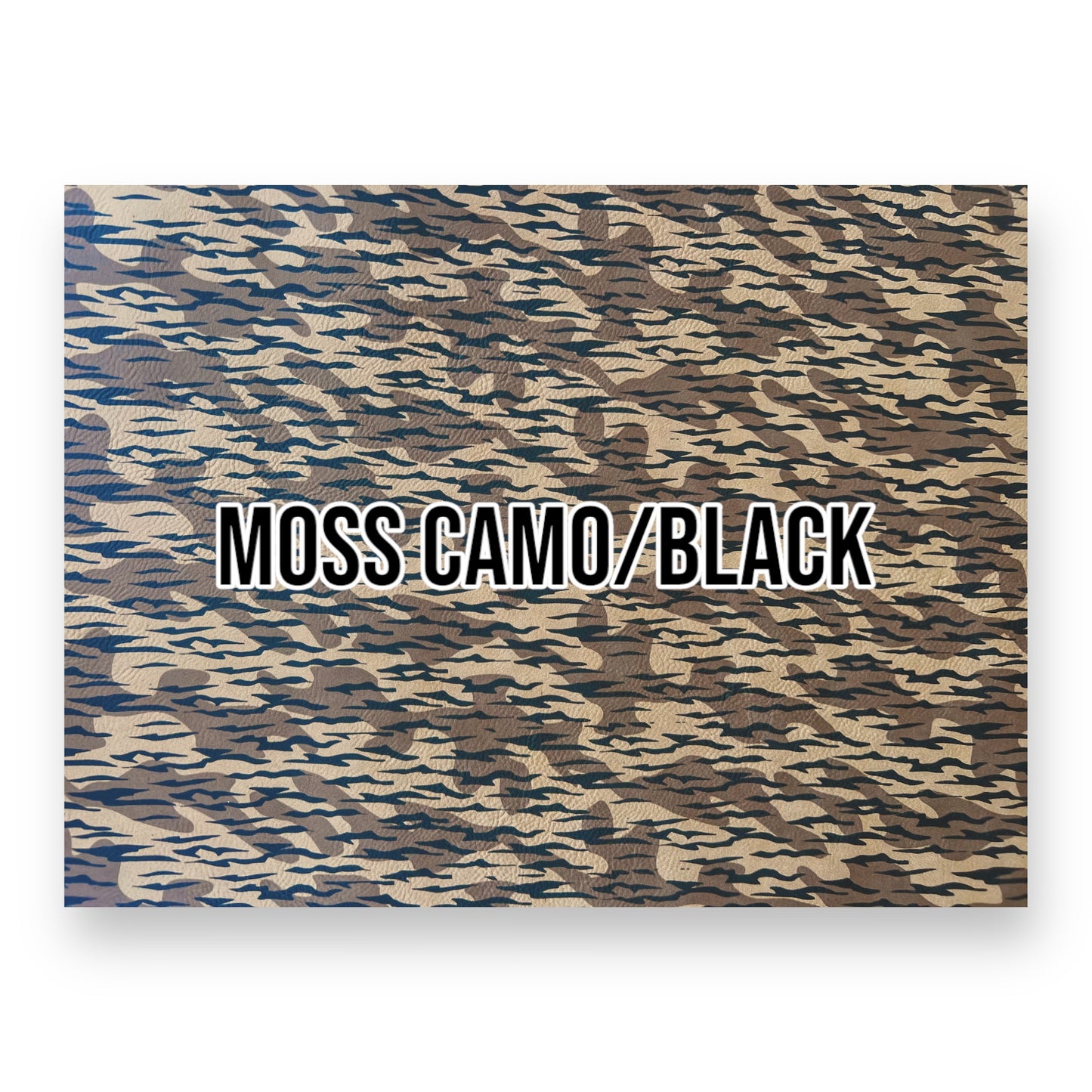 MOSS CAMO/BLACK HYDBOND LEATHERETTE SHEET (12"x24")