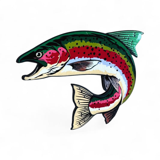UV3D RAINBOW TROUT WITH ADHESIVE-PRESS READY PATCH-2.5"x1.75"
