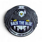 UV3D BACK THE BLUE WITH ADHESIVE-PRESS READY PATCH-2.35" CIRCLE
