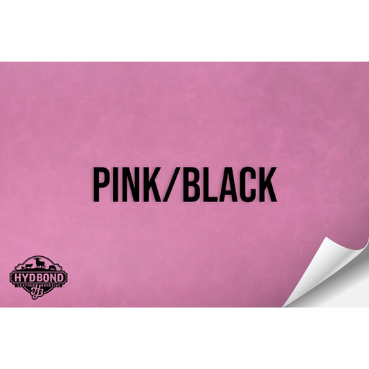 PINK/BLACK WITH PRESS & STICK ADHESIVE HYDBOND LEATHERETTE SHEET (12"x24") STANDARD