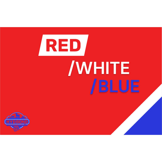 HYDBOND RED/WHITE/BLUE TRI-TECH ACRYLIC PANEL WITH ADHESIVE® (12"x24"x1/16")
