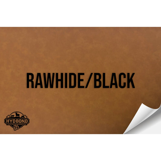 RAWHIDE/BLACK WITH ADHESIVE HYDBOND LEATHERETTE SHEET (12"x24") ULTRAHYD®