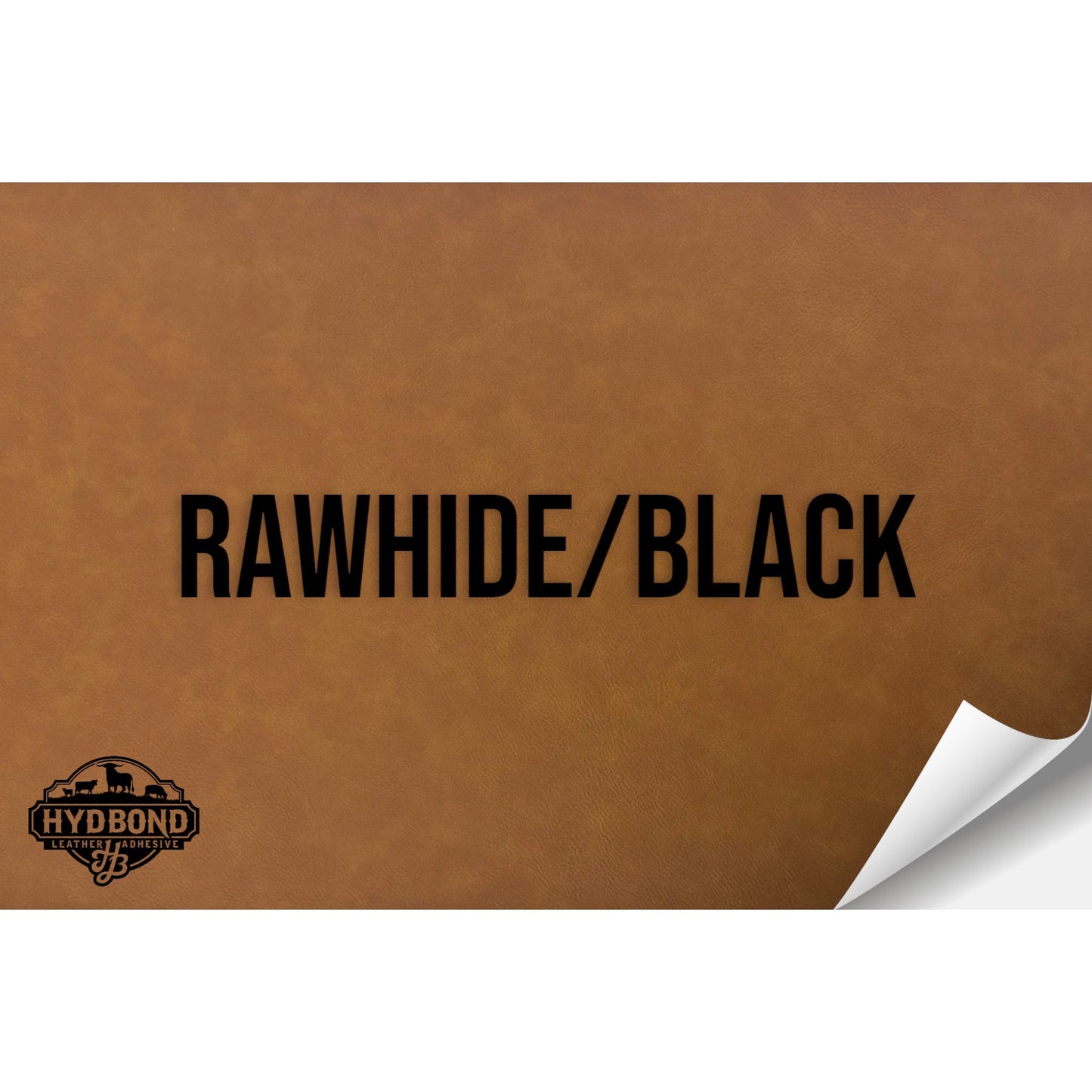 RAWHIDE/BLACK HYDBOND MAGNETIC-BACKED LEATHERETTE SHEET (12"x24") ULTRAHYD®
