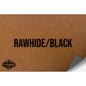 NO ADHESIVE RAWHIDE/BLACK HYDBOND LEATHERETTE SHEET (12"x24") ULTRAHYD®