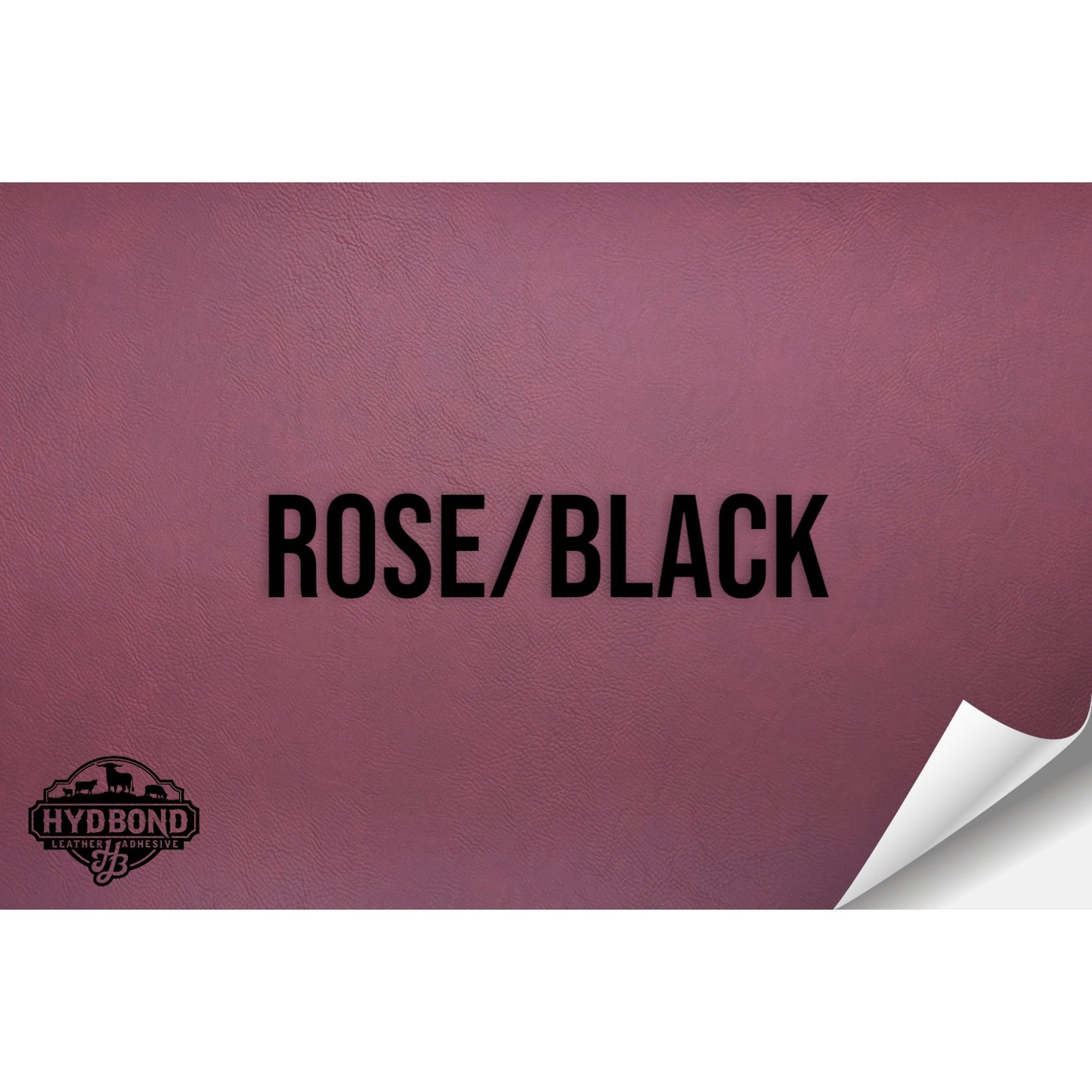 ROSE/BLACK WITH PRESS & STICK ADHESIVE HYDBOND LEATHERETTE SHEET (12"x24") STANDARD