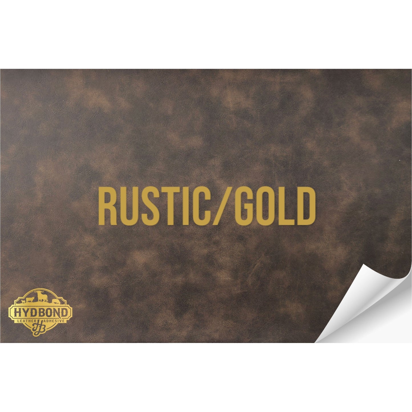 RUSTIC/GOLD WITH PRESS & STICK ADHESIVE HYDBOND LEATHERETTE SHEET (12"x24") STANDARD