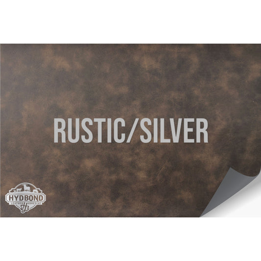 NO ADHESIVE RUSTIC/SILVER LEATHERETTE SHEET (12"x24")