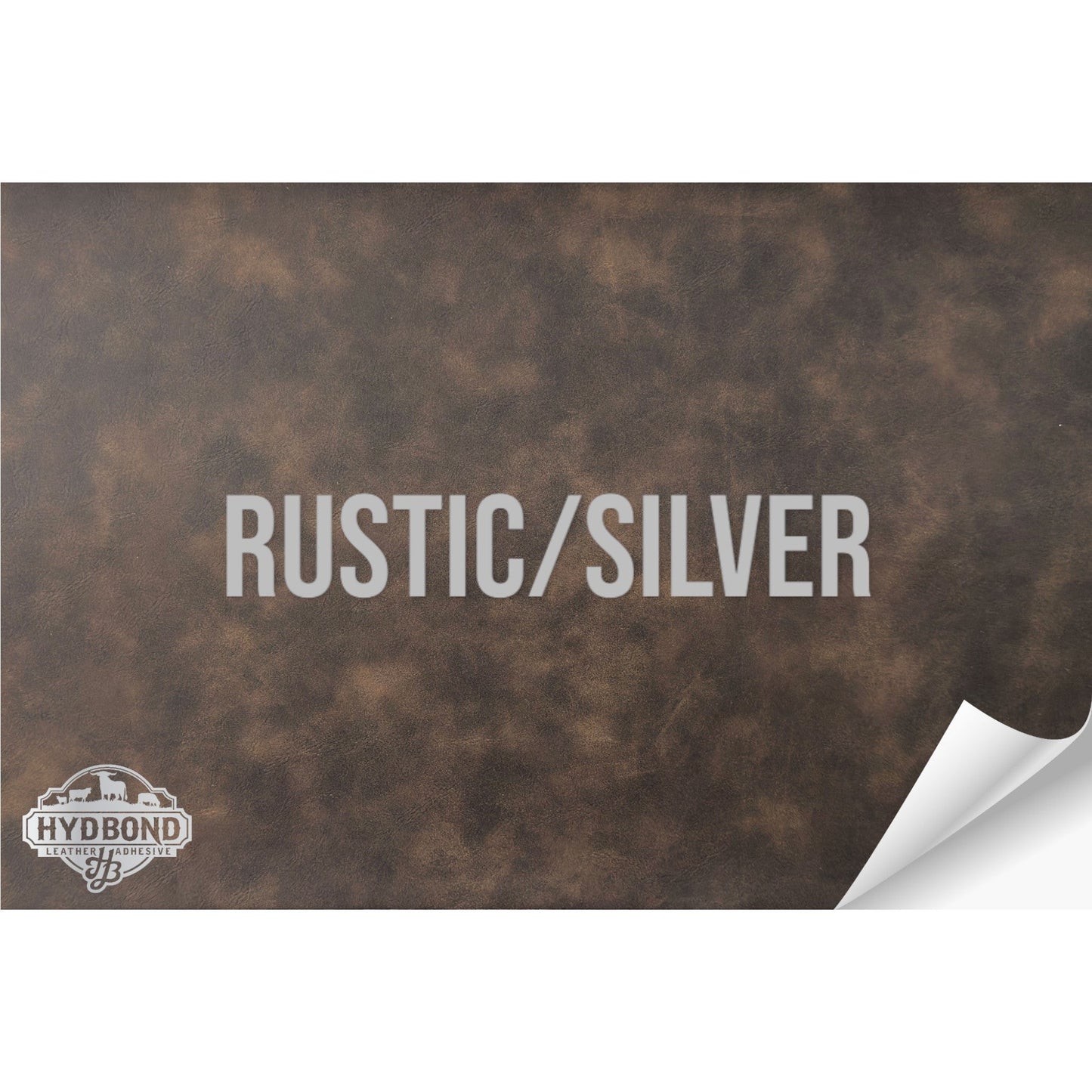 RUSTIC/SILVER WITH PRESS & STICK ADHESIVE HYDBOND LEATHERETTE SHEET (12"x24") STANDARD