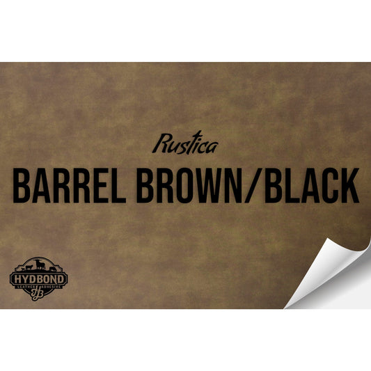RUSTICA BARREL BROWN/BLACK WITH PRESS & STICK ADHESIVE HYDBOND LEATHERETTE SHEET (12"x24") ULTRAHYD®