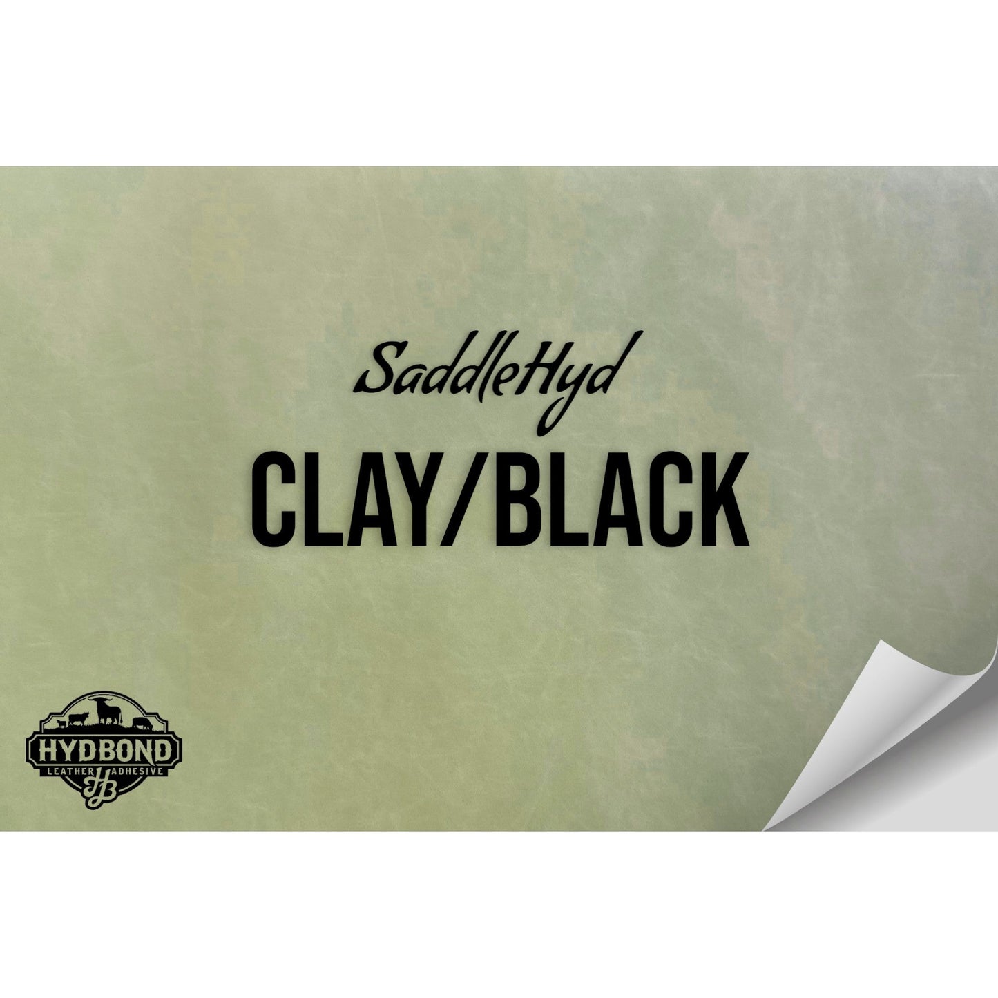 SADDLEHYD CLAY/BLACK HYDBOND VELCRO®-BACKED LEATHERETTE SHEET (12"x24") ULTRAHYD®