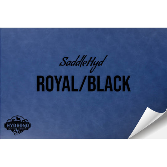SADDLEHYD ROYAL/BLACK HYDBOND VELCRO®-BACKED LEATHERETTE SHEET (12"x24") ULTRAHYD®