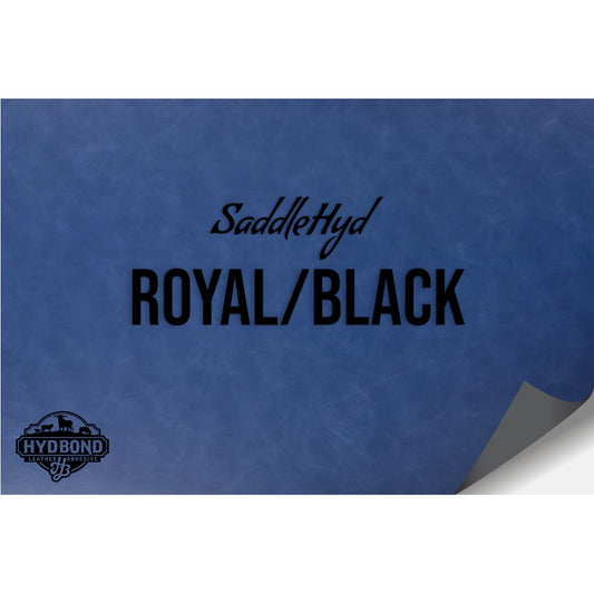 NO ADHESIVE SADDLEHYD ROYAL/BLACK LEATHERETTE SHEET (12"x24")