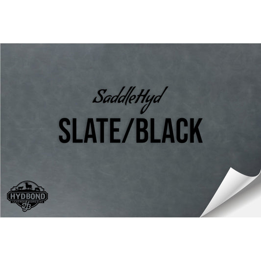 SADDLEHYD SLATE/BLACK HYDBOND VELCRO®-BACKED LEATHERETTE SHEET (12"x24") ULTRAHYD®