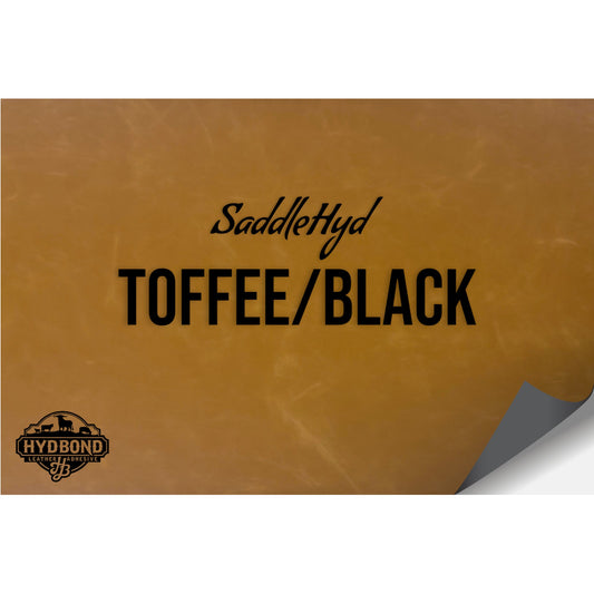 NO ADHESIVE SADDLEHYD TOFFEE/BLACK LEATHERETTE SHEET (12"x24")