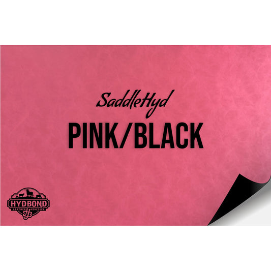 SADDLEHYD PINK/BLACK HYDBOND MAGNETIC-BACKED LEATHERETTE SHEET (12"x24") ULTRAHYD®