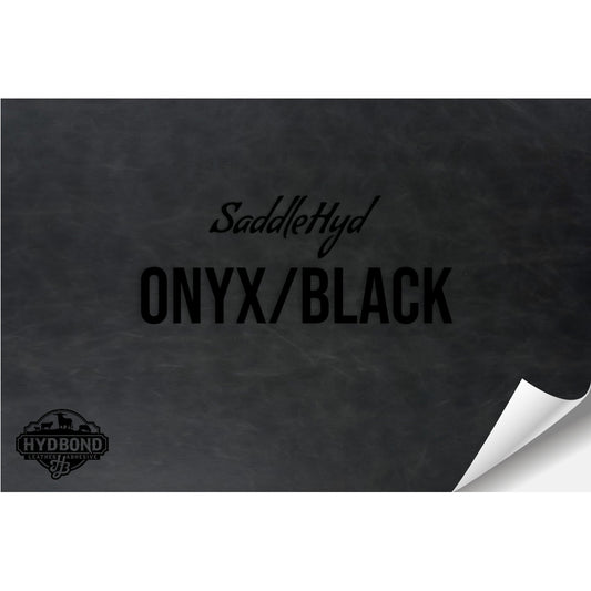 SADDLEHYD ONYX/BLACK HYDBOND VELCRO®-BACKED LEATHERETTE SHEET (12"x24") ULTRAHYD®