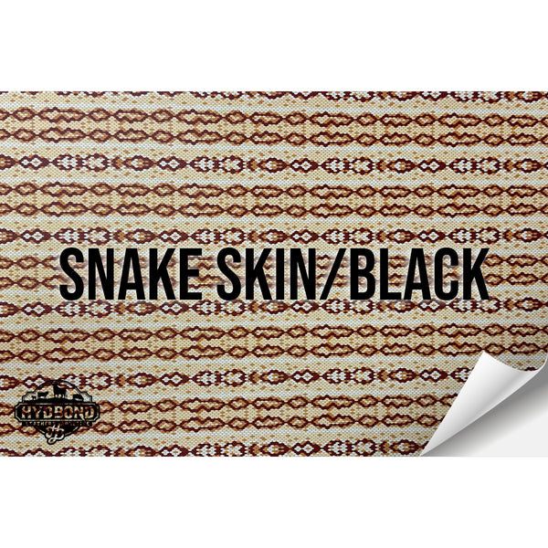 SNAKESKIN/BLACK WITH ADHESIVE HYDBOND LEATHERETTE SHEET (12"x24") ULTRAHYD®