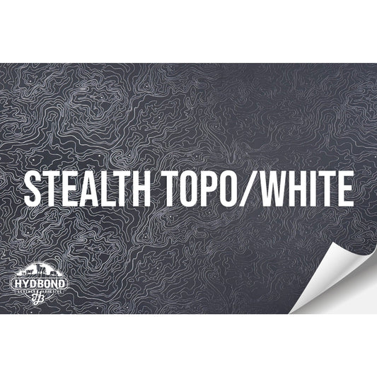 STEALTH TOPO BLACK/WHITE HYDBOND VELCRO®-BACKED LEATHERETTE SHEET (12"x24") COLORFAUX UV™ ULTRAHYD™