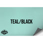 NO ADHESIVE TEAL/BLACK LEATHERETTE SHEET (12"x24")