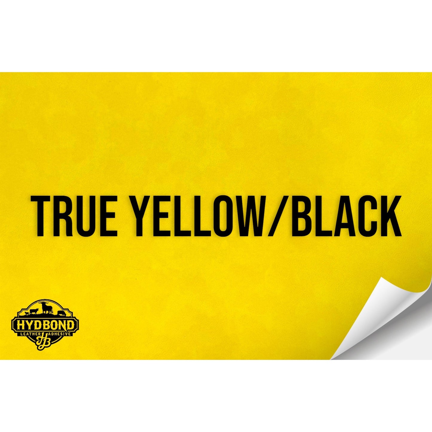 TRUE YELLOW/BLACK WITH PRESS & STICK ADHESIVE HYDBOND LEATHERETTE SHEET (12"x24") ULTRAHYD®