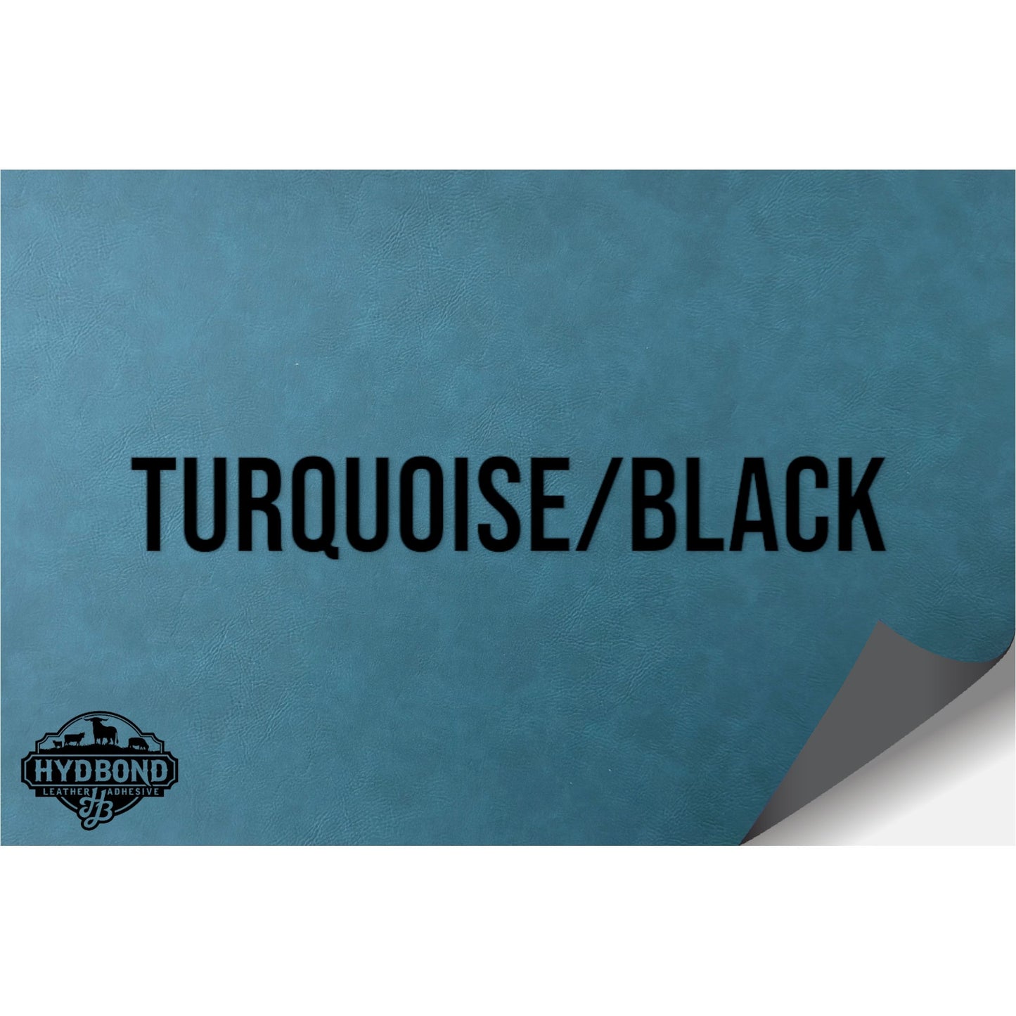 NO ADHESIVE TURQUOISE/BLACK HYDBOND LEATHERETTE SHEET (12"x24") STANDARD