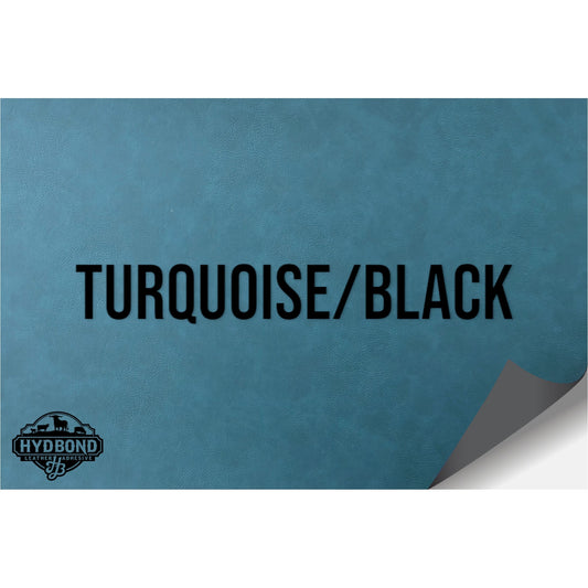 NO ADHESIVE TURQUOISE/BLACK HYDBOND LEATHERETTE SHEET (12"x24") STANDARD