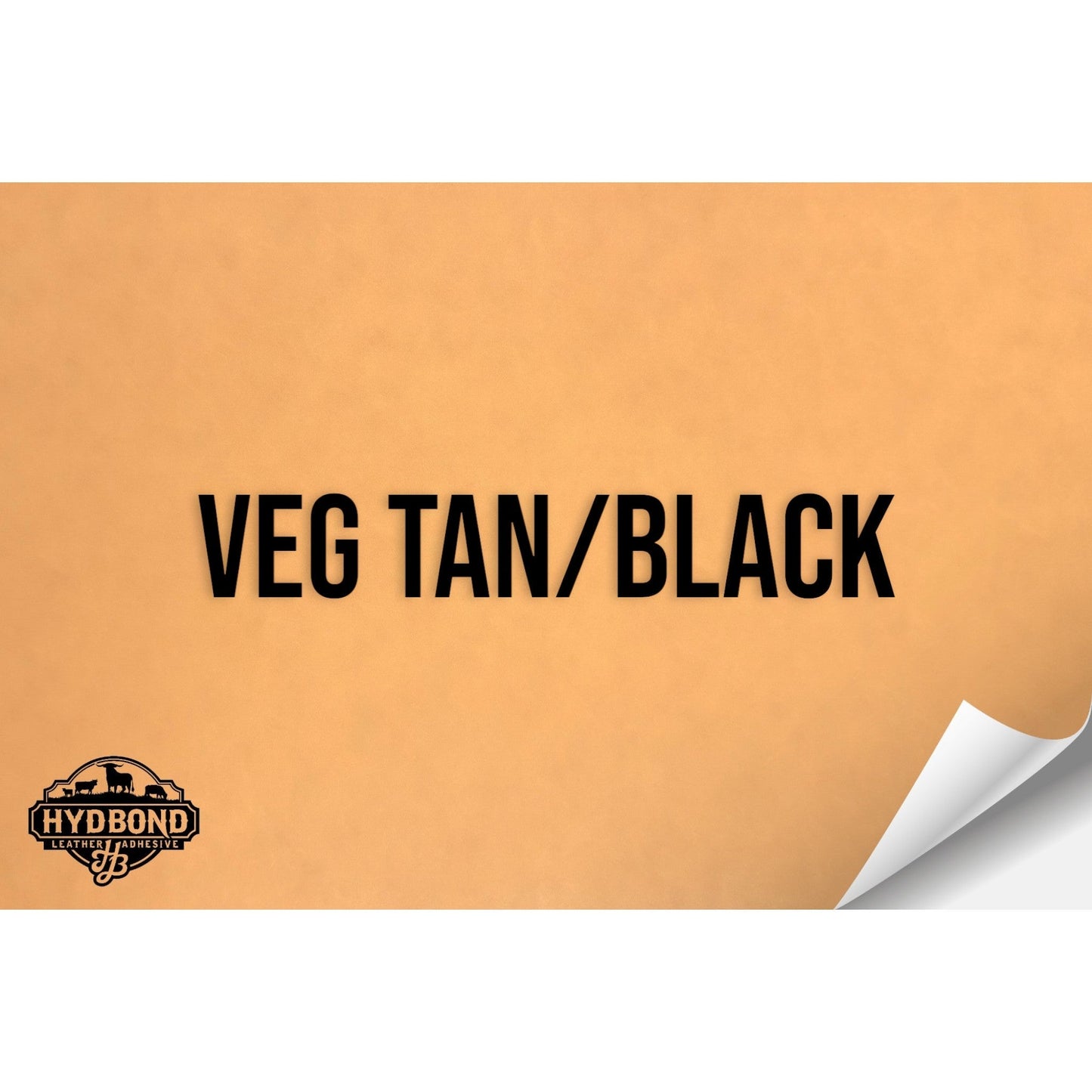 VEG TAN/BLACK HYDBOND VELCRO®-BACKED LEATHERETTE SHEET (12"x24") ULTRAHYD®