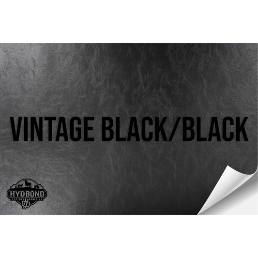 VINTAGE BLACK/BLACK WITH PRESS & STICK ADHESIVE HYDBOND LEATHERETTE SHEET (12"x24") ULTRAHYD®