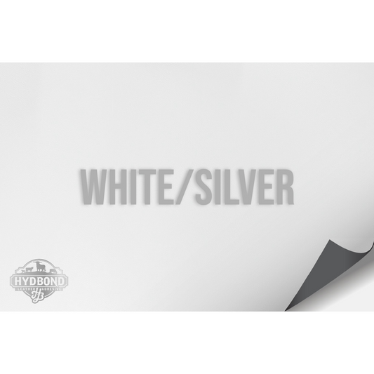 NO ADHESIVE WHITE/SILVER HYDBOND LEATHERETTE SHEET (12"x24") ULTRAHYD®