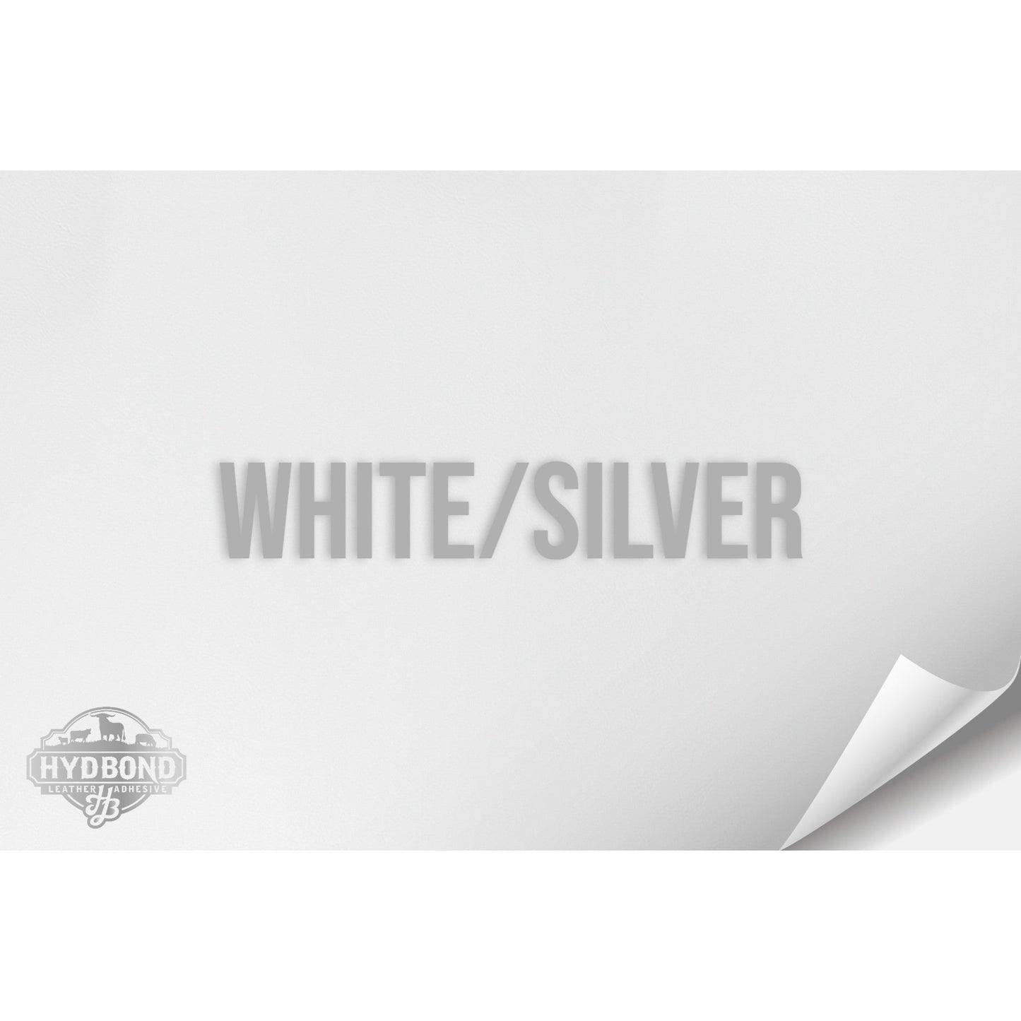 WHITE/SILVER HYDBOND MAGNETIC-BACKED LEATHERETTE SHEET (12"x24") ULTRAHYD®