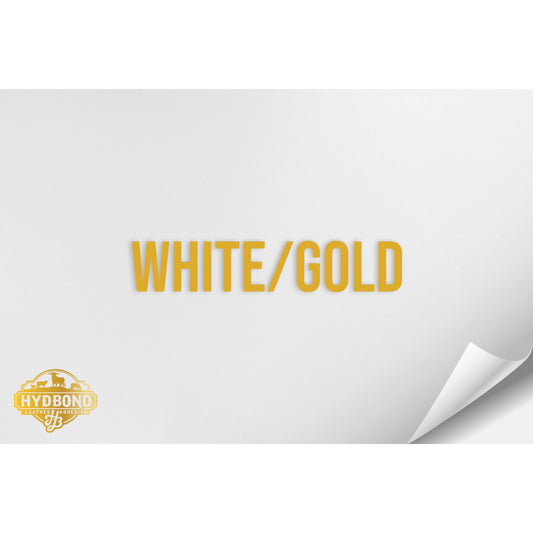 WHITE/GOLD HYDBOND VELCRO®-BACKED LEATHERETTE SHEET (12"x24") ULTRAHYD®