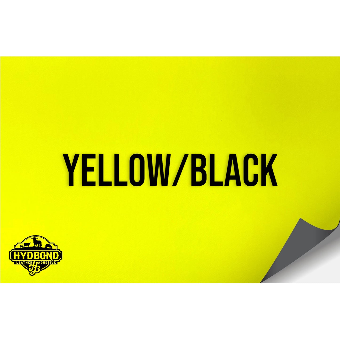 NO ADHESIVE YELLOW/BLACK HYDBOND LEATHERETTE SHEET (12"x24") ULTRAHYD®