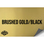 NO ADHESIVE BRUSHED GOLD/BLACK LEATHERETTE SHEET (12"x24") ULTRAHYD®