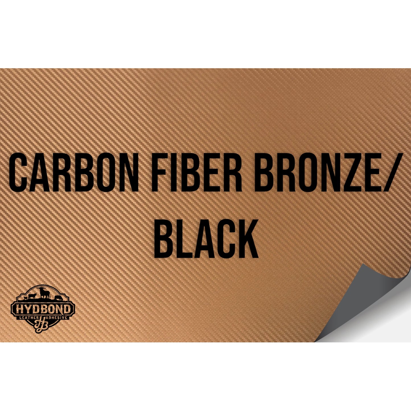 NO ADHESIVE CARBON FIBER BRONZE/BLACK HYDBOND LEATHERETTE SHEET (12"x24") ULTRAHYD®