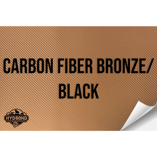 CARBON FIBER BRONZE/BLACK WITH ADHESIVE HYDBOND LEATHERETTE SHEET (12"x24") ULTRAHYD®