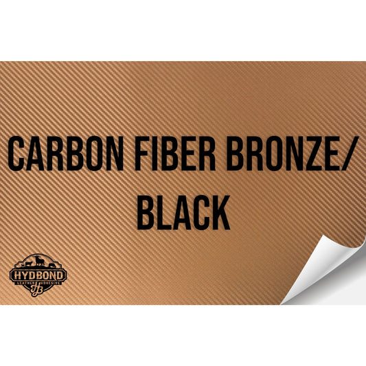 CARBON FIBER BRONZE/BLACK WITH PRESS & STICK ADHESIVE HYDBOND LEATHERETTE SHEET (12"x24") ULTRAHYD®