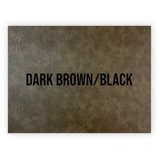 NO ADHESIVE DARK BROWN/BLACK LEATHERETTE SHEET (12"x24")