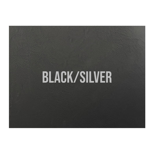NO ADHESIVE BLACK/SILVER LEATHERETTE SHEET (12"x24")