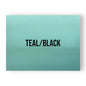 NO ADHESIVE TEAL/BLACK LEATHERETTE SHEET (12"x24")